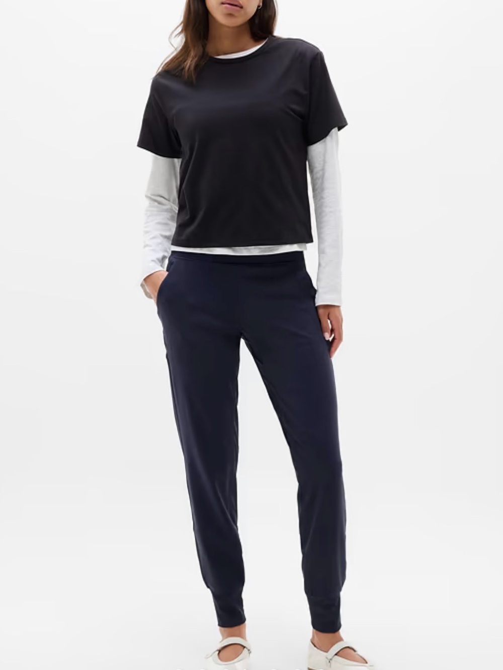Athleta Navy High Rise Venice Jogger - Like New- Small